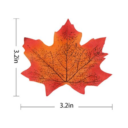 100 stk. Kunstige Efterårsløv Mapleblade Falske Efterårsblade til Thanksgiving Bryllup Fest Begivenhed Indendørs Udendørs Krans Dekoration (13 Farver)
