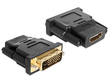 Delock Adapter DVI 24+1 pin male > HDMI female - video adapter - HDMI / DVI