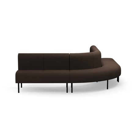 Soffa VARIETY, 90° utåtvänd hörna, tyg Blues CSII, mörkbrun
