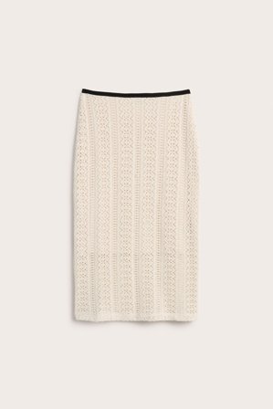 Kappahl | Heklet skjørt | Offwhite