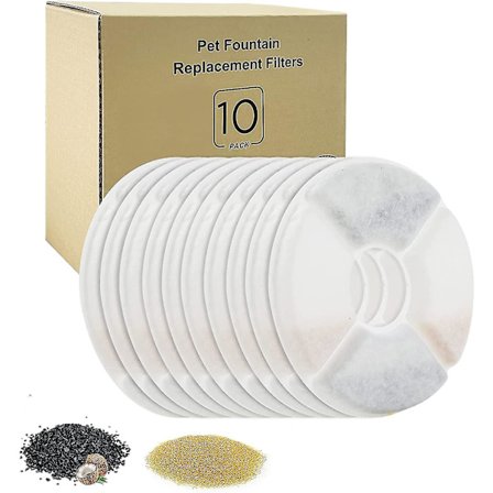 Udskiftningsfilter til drikkefontæner til katte og hunde 10 stk