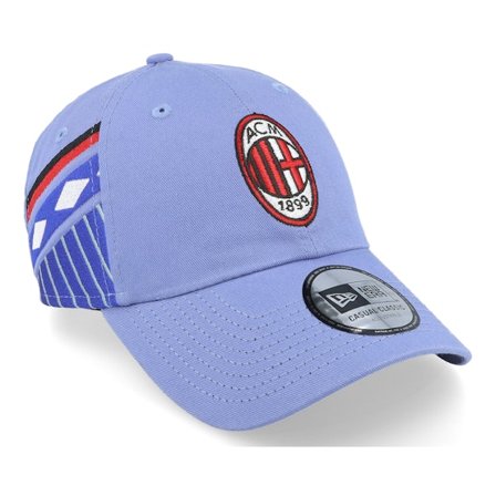 New Era - Football Ble unconstructed Czapka Z Daszkiem - AC Milan Hertiage Casual Classic Blue Dad Cap @ Hatstore
