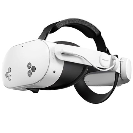 Et elite-armbånd til Meta Quest 3s/Quest 3, med et indbygget 6500mAh batteri, og et 6500mAh batteri til Meta Quest 3s/3 tilbehør