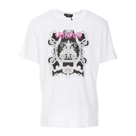Versace T-shirt Hvid, Herre T-shirts, Størrelse: L