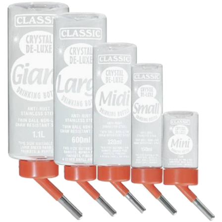 Classic - Crystal De-Luxe drikkeflaske gjennomsiktig 1000 ml - Smådyr - Matplass og vannflasker - Vannflasker - ZOO.no