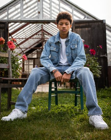 ONLY & SONS JUNIOR OSJDUKE LB 2847 TAI DNM JACKET Kremowy Kurtki Chłopiec - Kids Brand Store