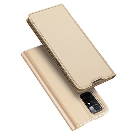 Dux Ducis Skin Pro Fodral av bokhylla-typ för Xiaomi Redmi 10 guld