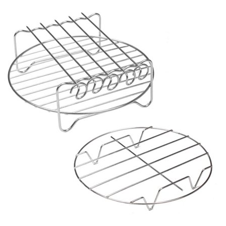 Airfryer-stativ - Dobbeltlags spydstativ, alsidigt Maple Airfryer-tilbehør i rustfrit stål