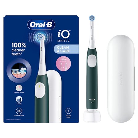 Oral-B iO2 Series Eltandbørtse Forest Green, Medicin & Pleje, Tandbørster, El-tandbørster