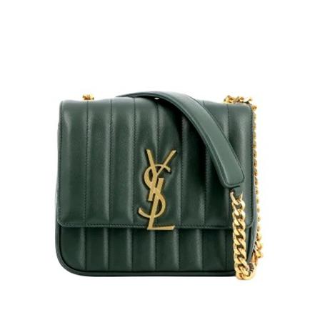 Saint Laurent Vintage Pre-owned Læder skuldertasker Grøn, Dame Vintage Tasker, Størrelse: ONE Size
