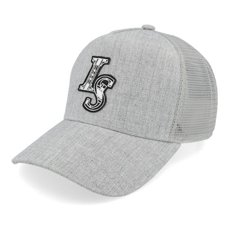 Lyle & Scott - Grey - trucker - Cap - Deco Patch Cap Mid Grey Marl A-frame Trucker - Hatstore