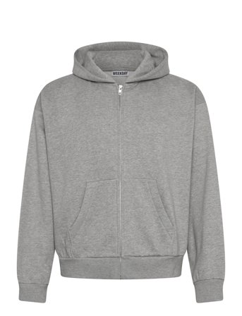 Weekday Loose Fit Zip Hoodie - Grey - XL