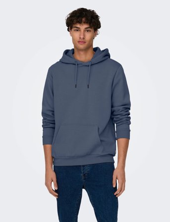 ONLY & SONS Onsceres Hoodie Sweat Noos - Blue - XL