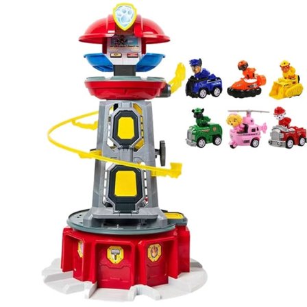 Paw Patrol Tårn Stor Størrelse Patrol Tower Canina Lookout Modell Leketøysett Hunder Kjøretøy Actionfigur for Gutt Barn Bursdagsgave