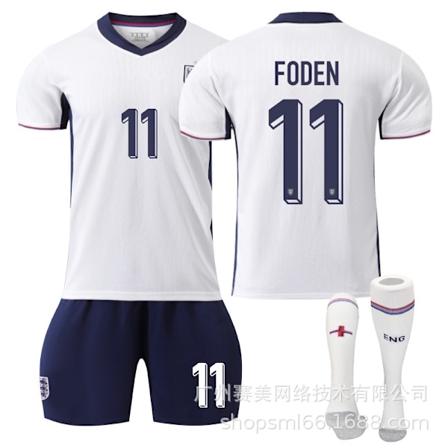 Foden 11 England EM-hemmafotbollströja nummer senaste vuxna barn fotbollströja för den nya säsongen 6 Adult XXL(185-190cm)