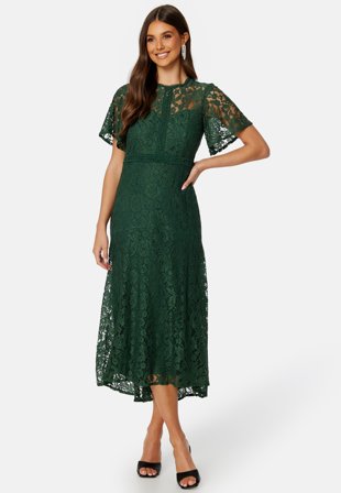 Bubbleroom Occasion Penina Lace Dress Dark dusty green Klær