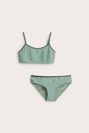 Kappahl | Bikini med brodering | Grønn