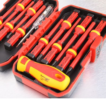 Manuel magnetisk isoleret skruetrækkersæt, 13 stk. udskiftelige isolerede skruetrækkere med værktøj til reparation af elektrikere