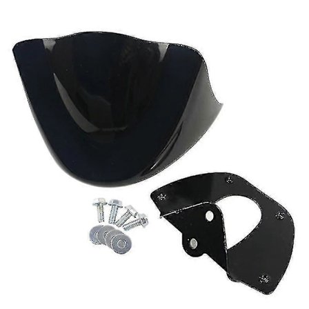 Motorcykel Front Hagespoiler Nedre Luftdæmper Kåbe Stænkskærm Dækning Tilbehør Til Harley Dyna Fat Bob Wide Glide Fxd 2006-2017 (blank Sort - ja