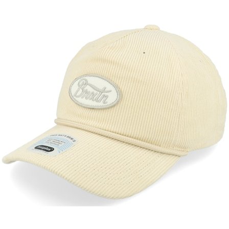 Brixton - White Czapka Z Daszkiem - Parsons Netplus Cord White Dad Cap @ Hatstore