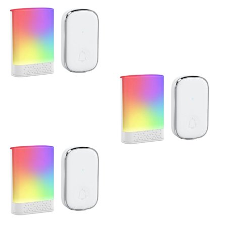 Trådløst dørklokkesæt batteridrevet vandtæt LED-blitz til hjemme- og kontorbrug