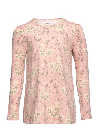 Top Long W Puffsleeve Aop Swan Patterned Lindex