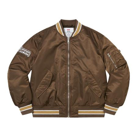 Supreme, Bomber Jackets Bruin, Heren, Maat:S