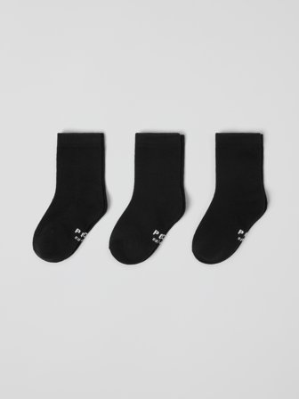 3-pakning sokker - 28|30 - barneklær - black - Polarn O. Pyret