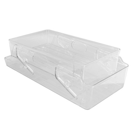 Automatisk rullende drikkevare sodavandsdåse opbevaringsorganisator dobbelt lag plast køleskab dåseholder dispenser beholder