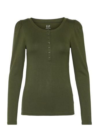 Modern Henley Long Sleeve T-Shirt Green GAP