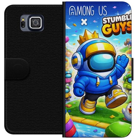 Kompatibelt Plånboksfodral till Samsung Samsung Galaxy Alpha Juventus klubbemblem i svart och vitt med tre guldstjärnor, stilrent sportmotiv med bor