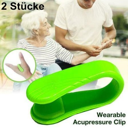 2 Styk Migræne Relief Palm Pressure Clip Håndholdt massageapparat