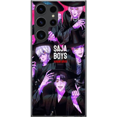 Kompatibelt Mobildeksel til Samsung Galaxy S24 Ultra Kpop Demonjegere Saja-gutter Mørk Idol Aura Lilla Demoneenergi