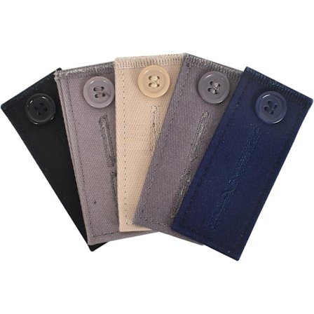 5 stk. Elastiske Livviddeforlængere til Bukser, Justerbare Knapper Forlængere til Bukser, Buks Knapper Forlænger, Knapper Livvidde Udvider