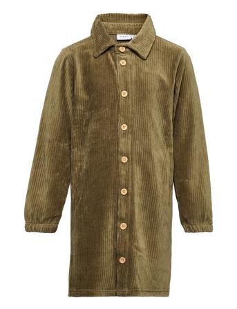 Nkf Bella Ls Tunic Dresses & Skirts Dresses Casual Dresses Long-sleeved Casual Dresses Grøn Name It