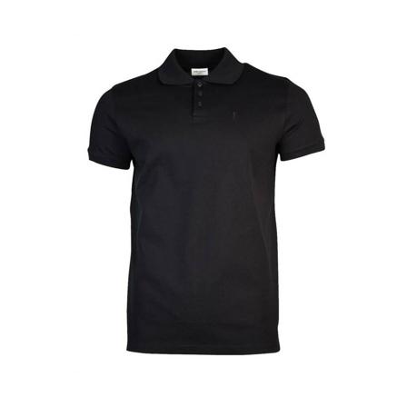 Saint Laurent, Polo Shirts Zwart, Heren, Maat:S