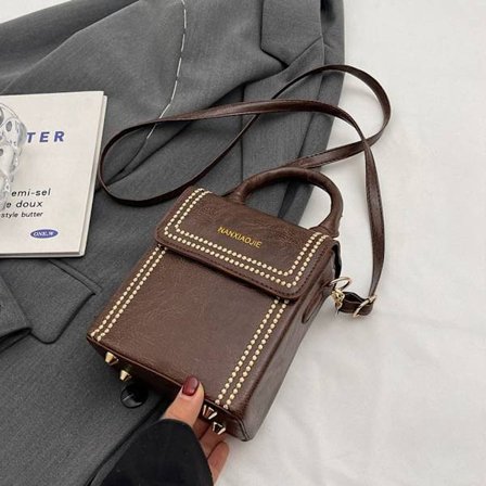 Enkel axel underarmsväska Liten telefonväska KAFFE