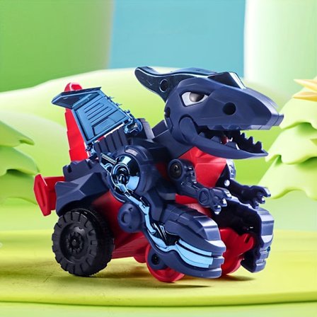 Den Ideelle Gave til Fødselsdage, Halloween og Jul er et Sjovt Spindende Pterosaur Legetøj til Drenge, med en Kollisions-Transformerende Dinosaur Bil 