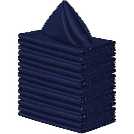 12 stk. stoffservietter, satengservietter, gjenbrukbare stoffservietter til bryllup 43*43 cm