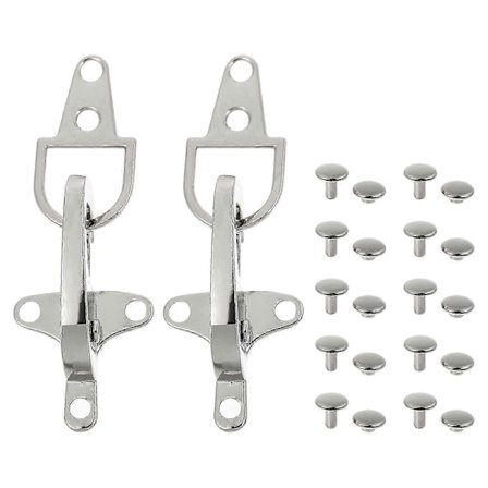 Metallspenner med lås, 4 par for jakker, hummerlås