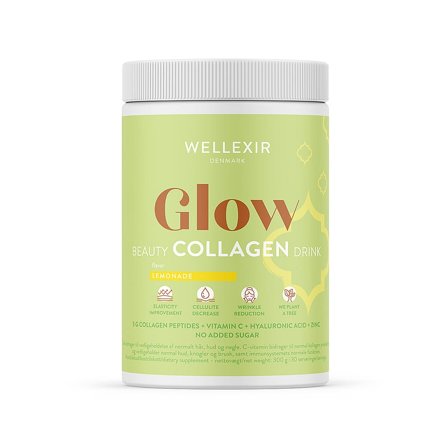 Wellexir Glow Beauty Drink Lemonade, Helse & Madvarer, Kollagen, Kollagenpulver
