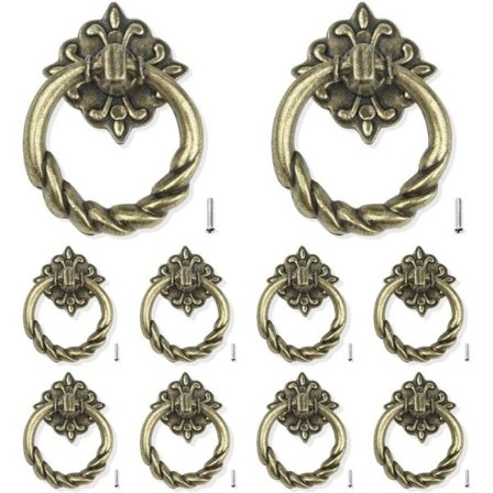 10 stk. dørhåndtag Skuffeskuffe Trækhåndtag Bronze Kabine
