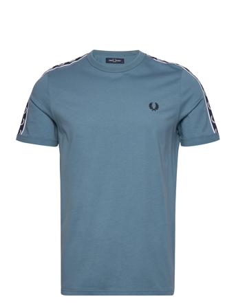C Tape Ringer T-Shirt T-shirts Short-sleeved Blå Fred Perry*Betinget Tilbud