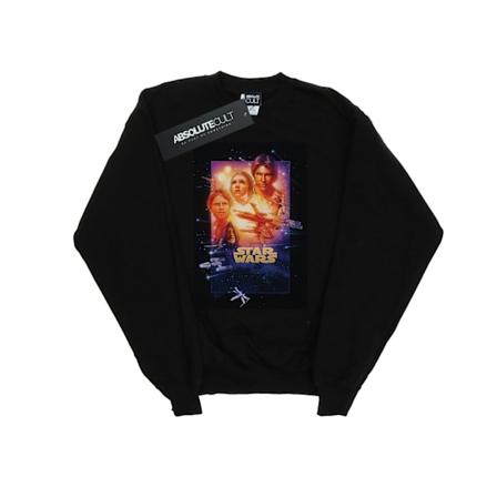Star Wars Girls Episode IV Film Affisch Sweatshirt 5-6 År Svart Black 5-6 Years