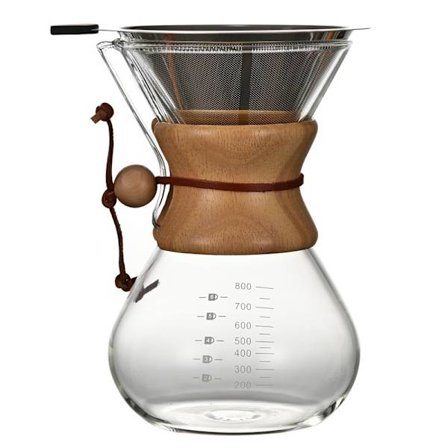 800ml slow brew kaffetrakter, cold brew kaffetrakter, laget av høytemperaturbestandig borosilikatglass.