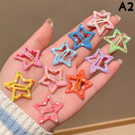 10 kpl / set e Colorful Star Pentagram Y2k Fashion Five-Pointed St