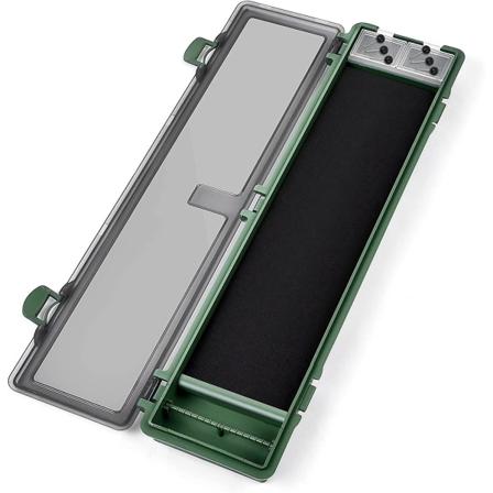 Karppikalastuskoukkujen säilytyslaatikko, jäykkä telinelaatikko 12 tapilla, karppisiimasäiliö karppikalastustarvikkeille (tyyli 2)