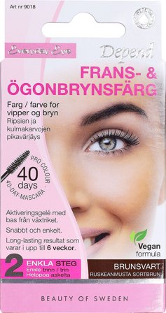 Depend Vippe- og Brynfarve Brunsort, Makeup, Øjenbryn, Øjenbrynsfarve
