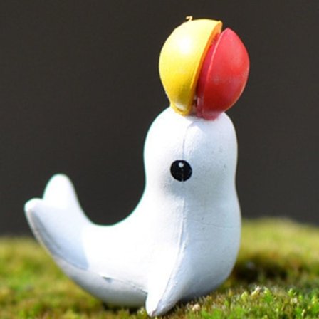 12 stk Delfin Micro Landskab Delfin Figur DIY HVID