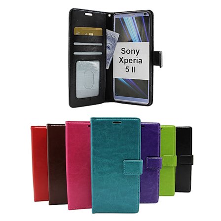 Crazy Horse Wallet Sony Xperia 5 II (XQ-AS52) (Svart)